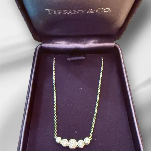 Authentic Tiffany & Co Jazz Diamond & Platinum Necklace - Picture 3 of 7